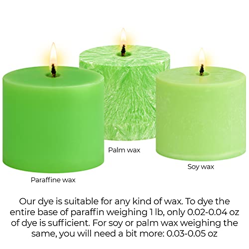 Image of Candle Shop - Bright Lime Color 2 oz- Dye Chips for Making Candles - Candle Wax Dye - A Great Choice of Colors