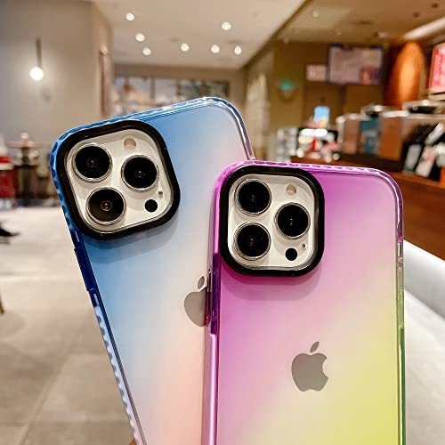Coque TPU iPhone 13 Pro Max bicolore dégradé bleu-vert - 3
