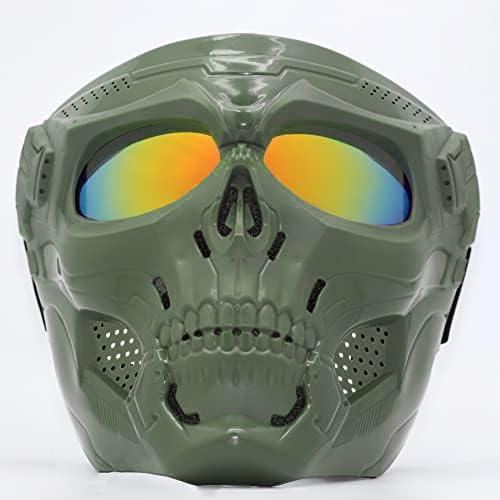 image for CROSSBODY Airsoft Skull Full Face Protective Mask, Dual Mode Wear Desi