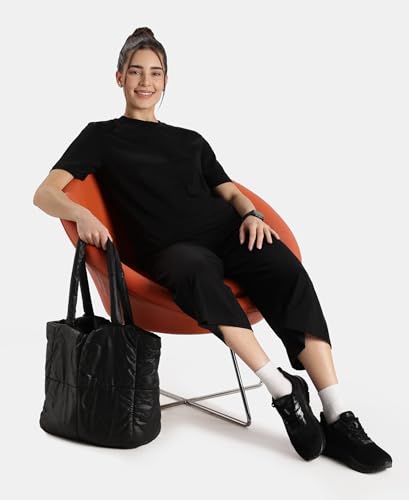 Image of Jockey A159 Women Super Combed Cotton Rich Oversized T-Shirt with Side Slits