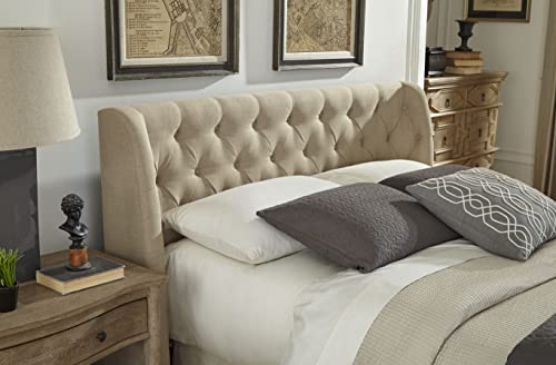 Modus Furniture Geneva Levi Tufted Headboard, Toast Linen, California King