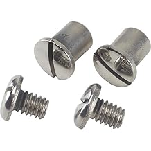 Speedway Motors Windshield Pivot Bolt and Nut Set Compatible with 1928-1934 Ford Polished Stainless Steel Hardware for Slide Arms Fits Model A Closed Cars and Pickup Trucks