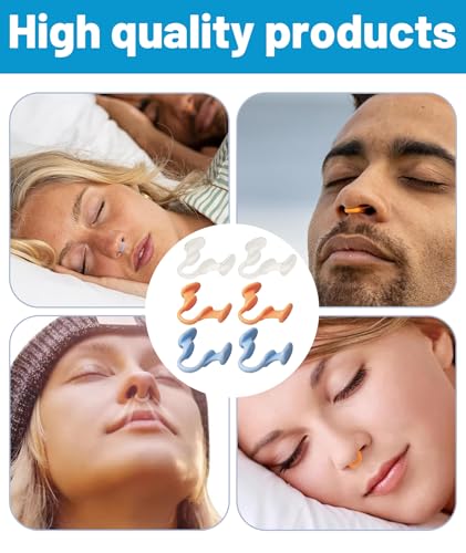 Image of 6 Pcs Anti Snoring Device - Nose Clip Snoring Stopper Anti Snore Reusable Device for a Peaceful Night's Sleep, Snore Free Nose Clip for Men & Women