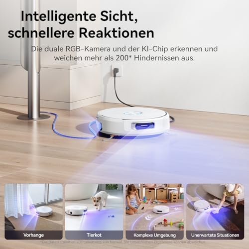 NARWAL Flow Saugroboter mit kompakter 28-cm-Basisstation und Track-Mopp – Ansicht 4