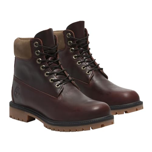 Timberland Men's Heritage 6 Inch Lace Up Waterproof Boot, Burgundy Full Grain, 8.5 Medium