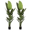 Artificial trees silk bird of paradise potted plants faux fake tree for home living room office decor indoor outdoor 2 66 feet  urban country home decor