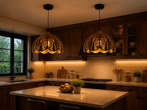 Image of Modern 1509 HL (Pack of 2) Pendant Chandelier Light | Lighting Fixture Contemporary Hanging Lamp | Ideal for Living & Dining Room,Kitchen Island & Hall (Pack of 2)