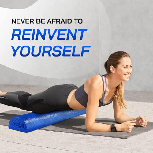 Image of Yes4All Medium Firm Half Foam Rollers for Post-Workout Relaxation, 12 /18 /24 /36 inch PE Foam Roll for Back Massage & Yoga Exercise