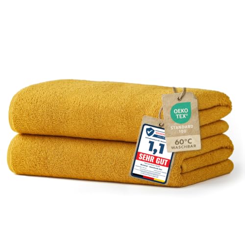 Blumtal Premium Frottier Handtücher Set 2 teilig 100% Baumwolle - Oeko-TEX zertifiziertes Towel 2X (50x100 cm) - Ultra saugstarkes Frottier… – Ansicht 1