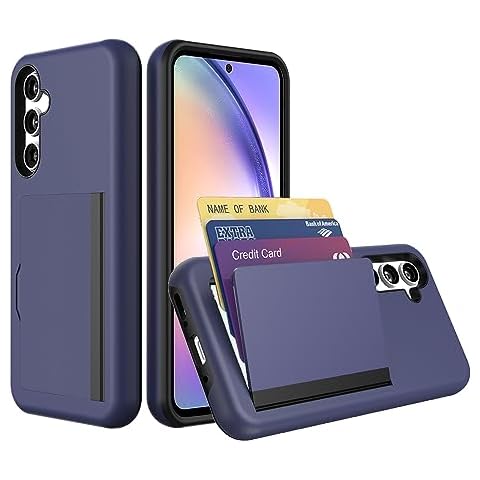 FDTCYDS Samsung Galaxy S23 FE Case with Card Holder,Credit Card Slot Protective Wallet Case - Grey Cover