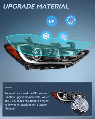 Image of Nilight Headlight Assembly Compatible with 2017 2018 Hyundai Elantra
