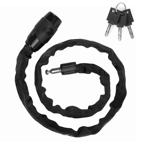 Almeigrity Candado de Seguridad, candado antirrobo para Bicicleta con candado de Llavero, candado de Cable en Espiral (Negra)