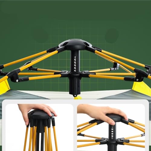 Carpa para camping individual color verde oscuro miniatura 3