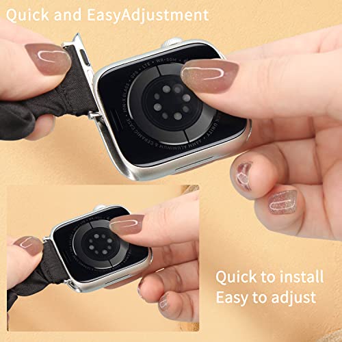 Meideli Compatible with Apple Watch Strap Scrunchie - Image 3