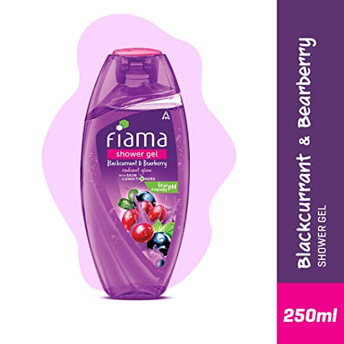 Image of Fiama Cooling Shower Gel Menthol & Magnolia, 250ml Bottle & Fiama Shower Gel Blackcurrant & Bearberry Body Wash With Skin Conditioners, 250ml Bottle