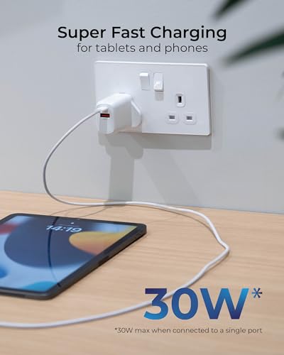 Enchufe de carga USB universal de pared de 30W Masterplug tipo C y A para tabletas de todas las marcas 2