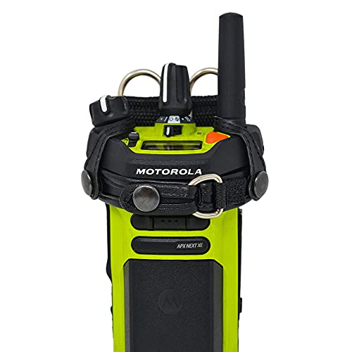 Turtleback Holder Case for Motorola APX Next XN with D Rings, Black Leather Duty Belt Holsterr, Heavy Duty, V4 (Black APXNEXT-XE) - Thumbnail 3