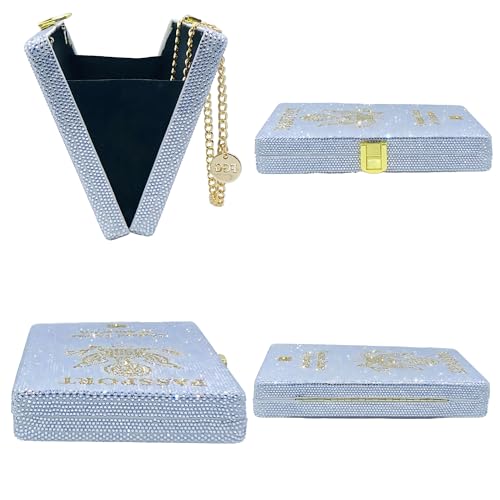 Image of Boutique De FGG Retro Mini Crystal Clutch Purses for Women Luxury,Novelty Rhinestone Evening Bag,Formal Party Clutch Handbag