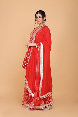 Image of Saanjh Premium Printed Cotton Dupatta with Floral Border|Woven Dupatta /Chunni,Width 1 Meter, Length 2.5 Meter