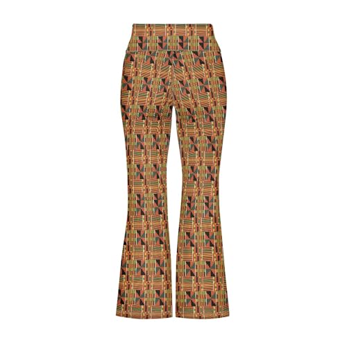 Girls Yoga Pants African Boho Print Flared Stretch 5-14 Years2