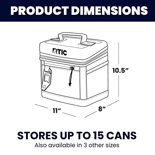 Rtic 15 Can Everyday Cooler, Soft Sided Portable Insulated Cooling For Lunch, Beach, Drink, Beverage, Travel, Camping, Picnic, For Men And Women, Black #TOP1