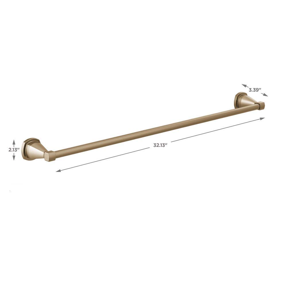 Delta Faucet Stryke 30 inch Towel Bar, Champagne Bronze, Bathroom 