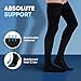 Thigh High Compression Socks for Men 20-30 mmHg - Full Length Compression Support Over Knee Stockings - Black, X-Large