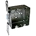 Hubbell-Raco 685 2-Device, 2-1/8-Inch Deep, 1/2-Inch and 3/4-Inch Side Knockouts, Wood/Metal Stud Bracket 4-Inch Square Switch Box, Drawn
