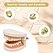 UAIAGM 4PCS Gold Grills for Teeth Single Tooth Cap Gold Caps for Women and Men Hip Hop Grillz Dental Mouth Piece Fake Open Face Grills Kit Stylish Golds for Girls Painted Hip Hop Accessories