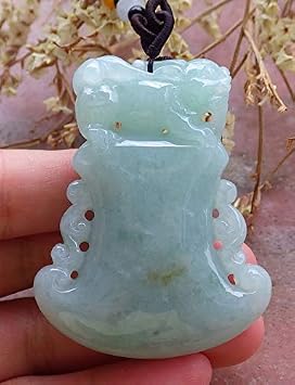Certified Green 100% Natural A Jade jadeite Pendant Dragon Pi Xiu Ruyi Axe Necklace 470737 GS