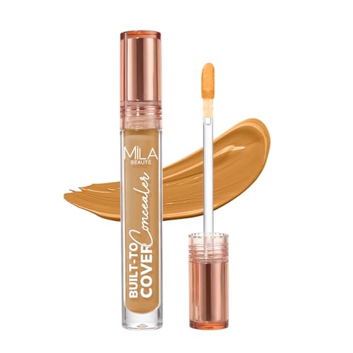 Image of Mila Beaute Built to cover liquid concealer for women with SPF & Hyaluronic acid| Full coverage matte finish concealer for dark circles | Easily blendable & Waterproof formula| Suitable for Indian Skin Tones - 110-CRUSHED CARAMEL