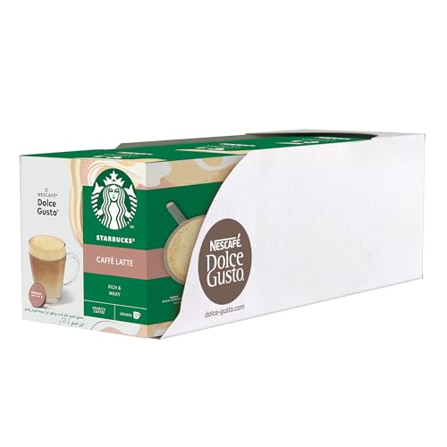 Starbucks Caffè Latte By Nescafe Dolce Gusto 12 Capsules, Pack of 3