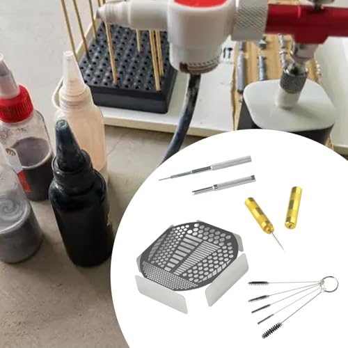 Esquirla 5x Conjunto de ferramentas de limpeza de aerógrafo Conjunto de canetas de spray de limpeza