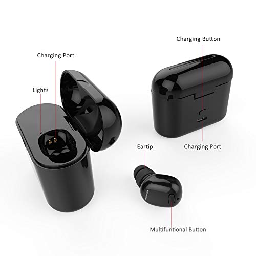 Nenrent S570+ Single Wireless Earbud,Smallest Mini Invisible Wireless Wireless Earpiece Headset Headphone Earphone With Mic Hands-Free Calls For Ios Android Smart Phones 1Pcs (Black) #TOP3