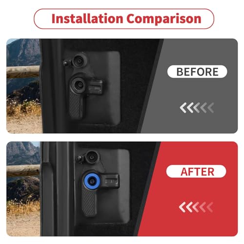 Linskip Freedom Panel Latch Trim Kit Compatible with 2021-2024 2025 Ford Bronco Accessories Blue, Hardtop Roof Handle Bult-in Aluminum Cover Set for Bronco Interior Accessories 4Door