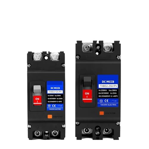 Disjoncteur CC boîtier moulé 2P 100A isolateur batterie solaire PV