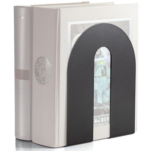 Officemate Bookends, Heavy Weighted 10-inch Steel, Black (93182)