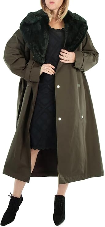 BURBERRY High Neck Check Print Trench Coat, Brand Size 2 (US Size 0)