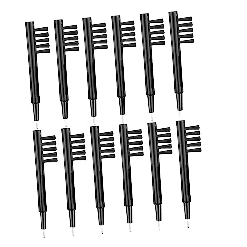 KOMBIUDA 2sets Cleaner Kit Plastic Cleaning Brush Tube Vent Cleaner with Magnet Design for Easy Battery Replacement Gentle Wax Removal 12pcs*2