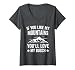Women's If You Like My Mountains You'll Love My Busch Hiking V-Neck T-Shirt, Dark Heather Grey, Large