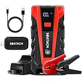Scatach 011 Car Battery Jump Starter,4000A 12V Jump Starter Battery Pack (up to 10.0L Gasoline and 8.0L Diesel Engine), Portable Jump Box with 3 Modes Flashlight and Jumper Cable Black