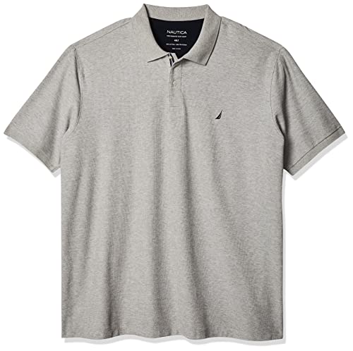 Nautica Men's Big and Tall Classic Fit Short Sleeve Solid Performance Deck Polo Shirt