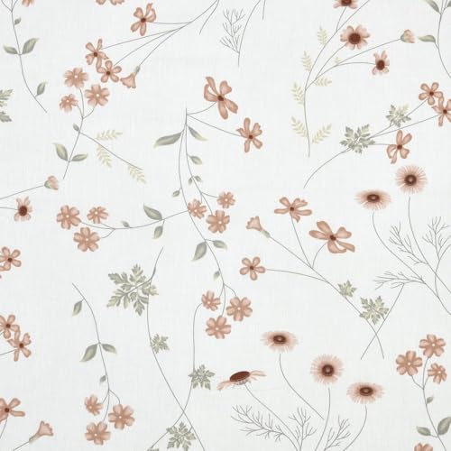 Image of LINENWALAS 100% Cotton Bed Sheet for King Size Bed, Floral Printed King Bedsheet with 2 Pillow Covers | 210 TC Soft, Breathable, Luxury Bedsheet (Crimson Flower, 108 x 108 Inches)