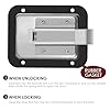 NUOBESTY Stainless Steel Paddle Handle Latch Lock, Heavy Duty Flush Mount Trailer Door Latch for Truck, Rv, Toolbox, Equipment Cabinet #4