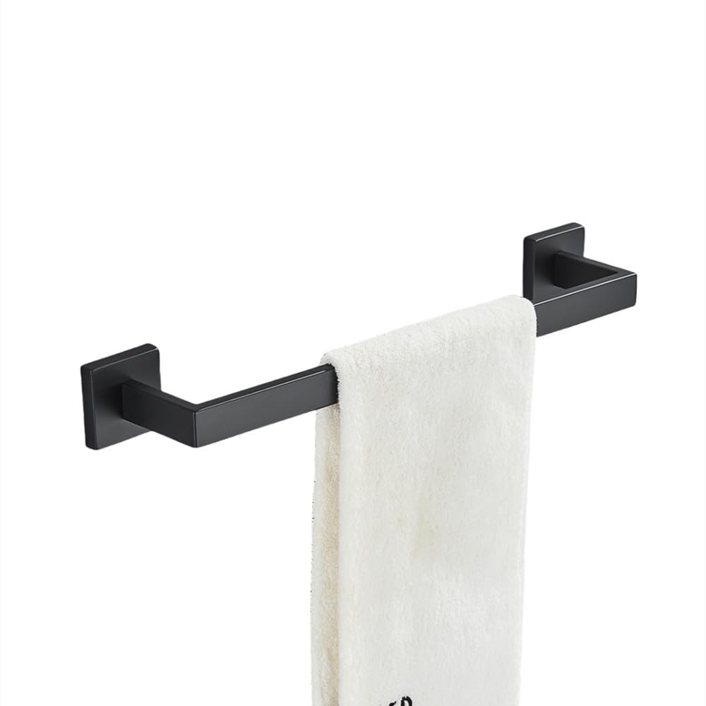 Accessoires de salle de bain avec porte-serviettes mural et crochet peignoir