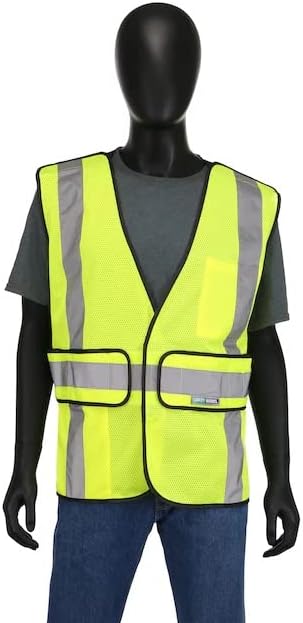 Safety Works High Visibility ANSI Class II Type R Breakaway Safety Vest, Five Point Breakaway, D-Ring Slot, One Size Fits Most, Yellow, (SW46202-O) - Image 2