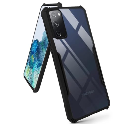 Image of Jkobi Back Cover Case for Samsung Galaxy S20 (Shockproof with Polycarbonate Clear Panel | Professional Black)