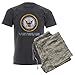 CafePress U.S. Veteran Men's Charcoal Pajamas Men's Novelty Charcoal Cotton PJ Set