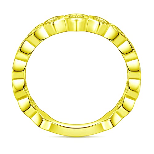 Bague en argent véritable hexagone au design graphique et finitions haut de gamme - 3