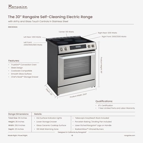 Rangaire RRE303GS 30 Inch Electric Range thumb #6